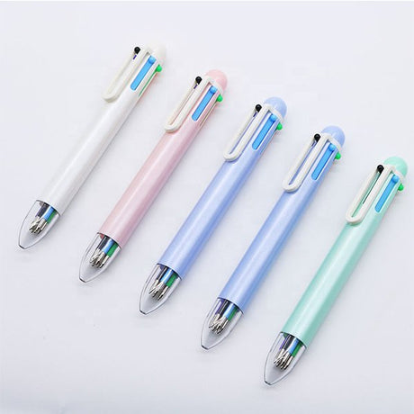 6色塑膠粗桿圓珠筆 