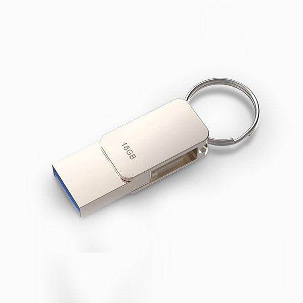 鑰匙圈金屬隨身碟-USB+Type C