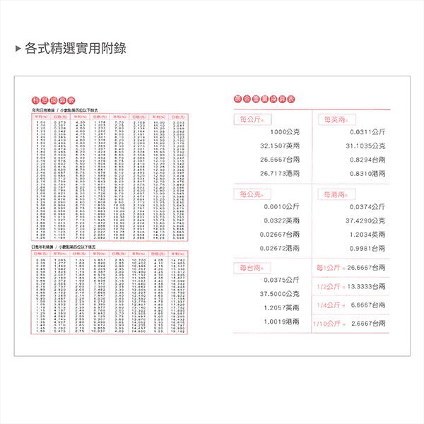 2027-25K工商日誌內頁-左三右四式