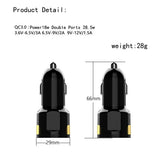 LED指示燈款-雙USB車充-QC3.0快充