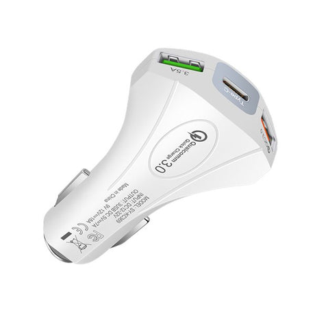 雙USB Type-C車充-QC3.0快充