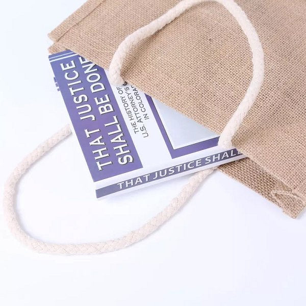 麻繩提把黃麻購物袋-客製化手提袋