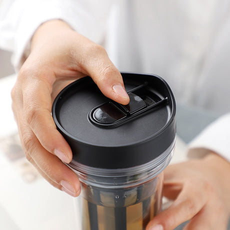 雙層泡茶器咖啡隨身杯