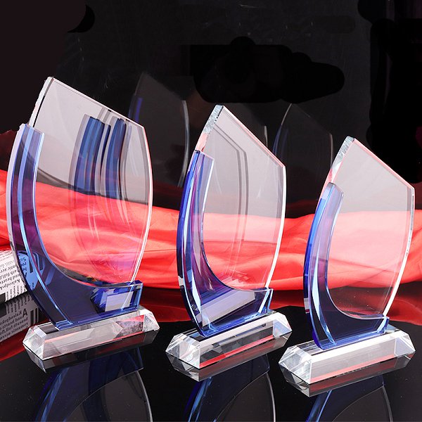 時尚雙層造型水晶獎盃
