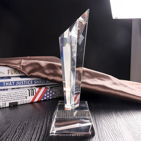 時尚五角星形水晶獎盃