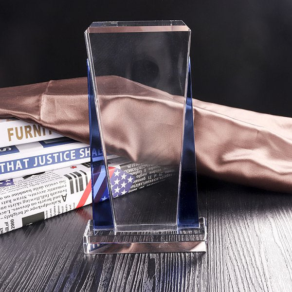 典雅切割方型水晶獎盃