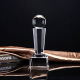 球體1.2kg八角柱狀水晶獎盃