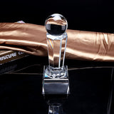 球體1.2kg八角柱狀水晶獎盃