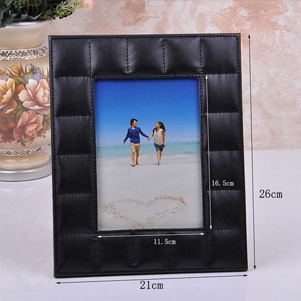 方格壓紋PU皮革相框