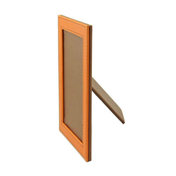 橘棕色PU皮革相框