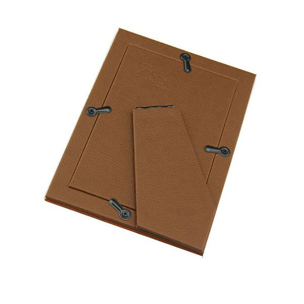 橘棕色PU皮革相框