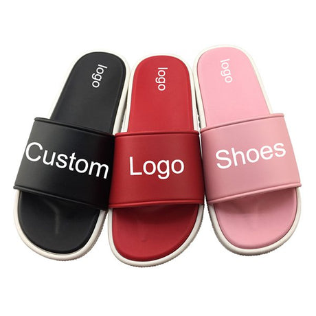 女款PVC寬版運動拖鞋