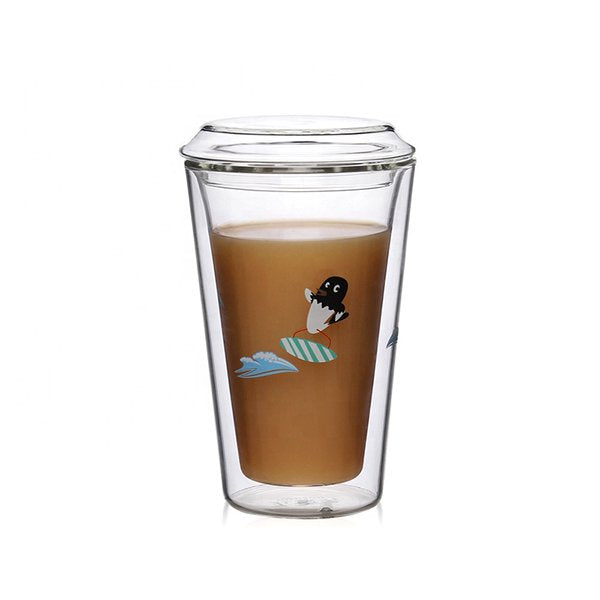 雙層玻璃杯-含玻璃杯蓋-250ml