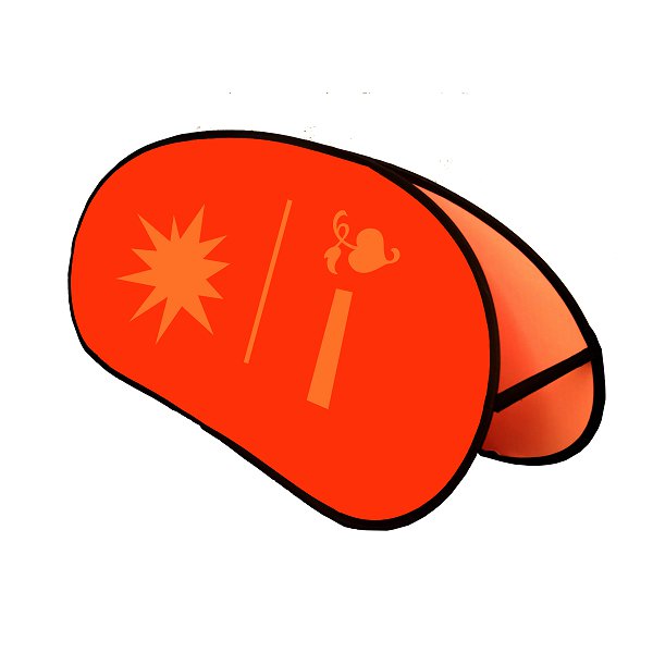 橢圓形可摺疊彈出式旗幟