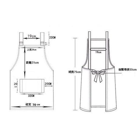 背心款防水廚房圍裙-2口袋
