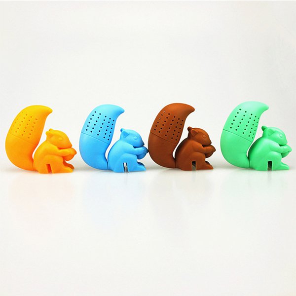 松鼠造型矽膠濾茶器