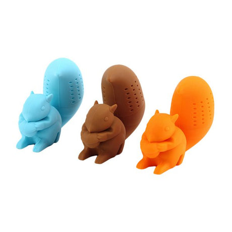 松鼠造型矽膠濾茶器