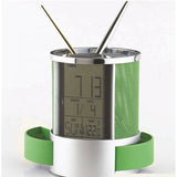 多功能電子日曆鬧鐘筆筒