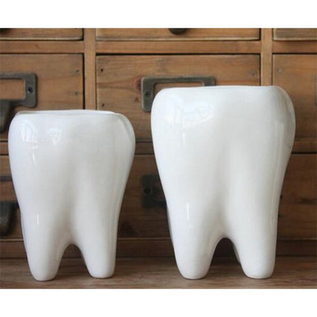 牙齒造型陶瓷筆筒