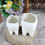牙齒造型陶瓷筆筒