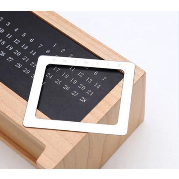 日系質感日曆橡木筆筒