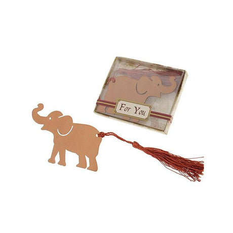 婚禮小物-金屬大象流蘇書籤