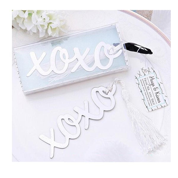 婚禮小物-字母金屬流蘇書籤