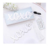 婚禮小物-字母金屬流蘇書籤