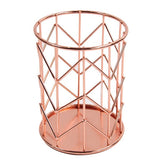 玫瑰金質感金屬筆筒