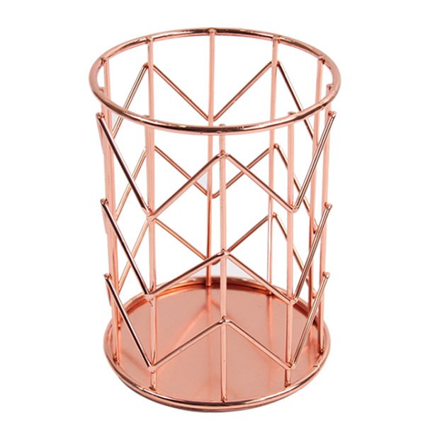 玫瑰金質感金屬筆筒