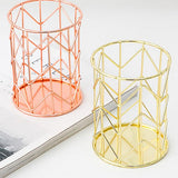 玫瑰金質感金屬筆筒