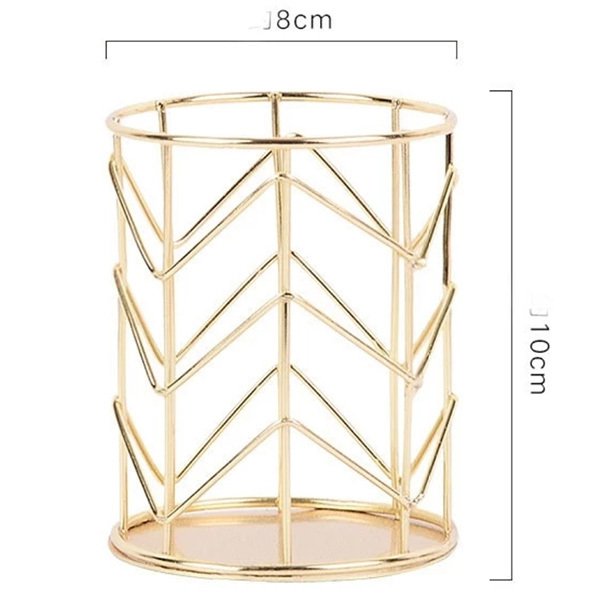 玫瑰金質感金屬筆筒