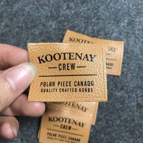定制設計壓花PU皮革標籤