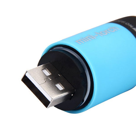 開蓋式USB充電手電筒