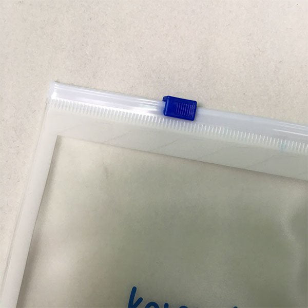 高品質PVC藍色夾鍊頭拉鏈袋
