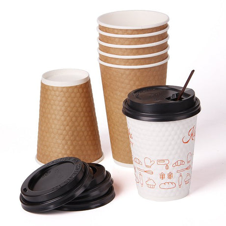 客製化牛皮紙杯-含PS塑膠蓋