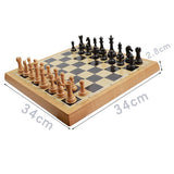 簡約仿木塑膠製西洋棋套組