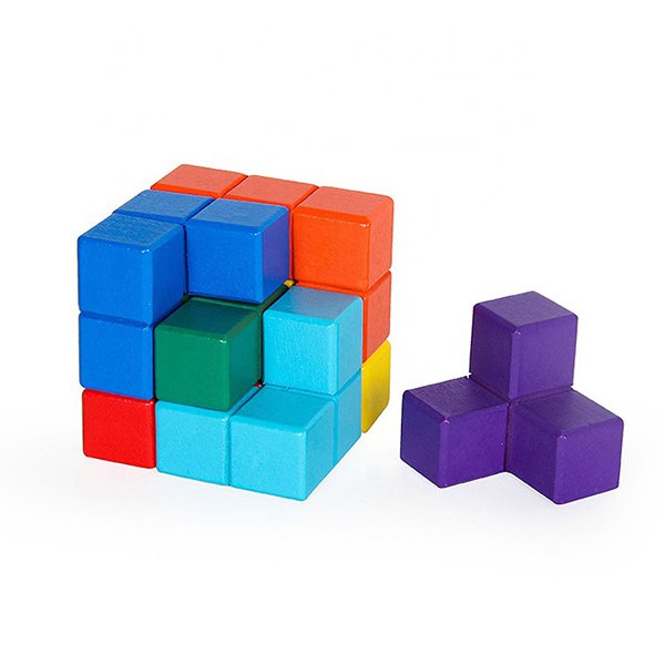 彩色3D立體木製拼圖
