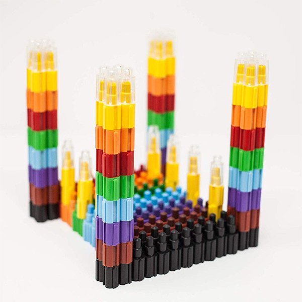 8色積木蠟筆-12入蠟筆組
