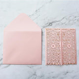 豪華雕刻婚禮邀請卡