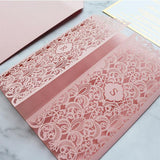 豪華雕刻婚禮邀請卡