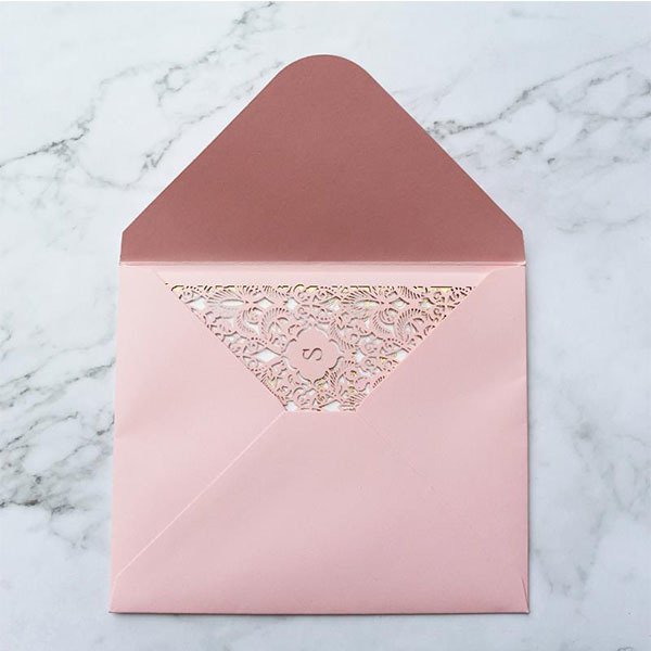 豪華雕刻婚禮邀請卡