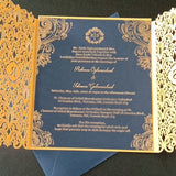 豪華雕刻婚禮邀請卡