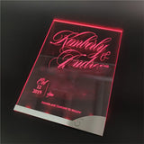 LED壓克力婚禮邀請卡