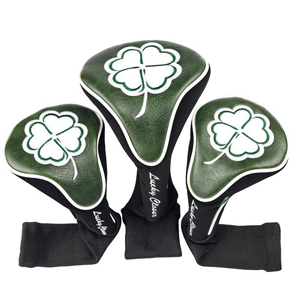 刺繡PU皮革高爾夫球桿頭套