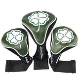 刺繡PU皮革高爾夫球桿頭套