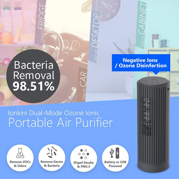 USB負離子空氣清淨器-圓柱型