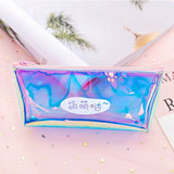 PVC防水透明彩色筆袋