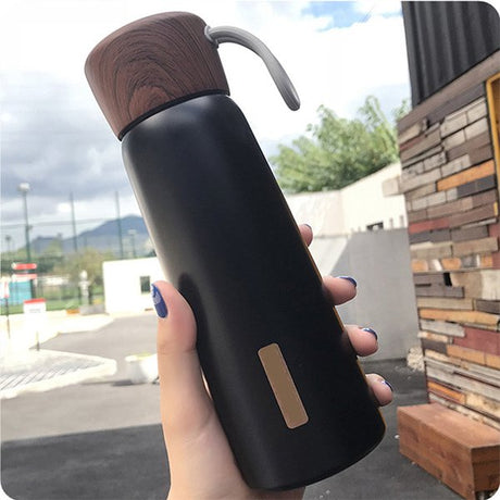 矽膠提繩韓風簡約保溫瓶