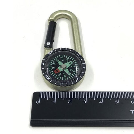 2合1鋅合金指南針登山扣
